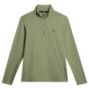 J.Lindeberg Gents Luke 1/4 Zip Mid Layer Small Oil Green M311
