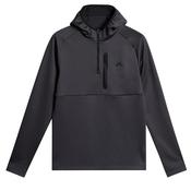 J.Lindeberg Gents Adam 1/4 Zip Hood Large Asphalt W015