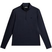 J.Lindeberg Gents Destry 1/4 Zip Mid Layer Medium Navy - Melange 6881