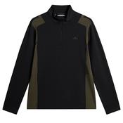 J.Lindeberg Gents Lukas 1/4 Zip Mid Layer Small Black 9999