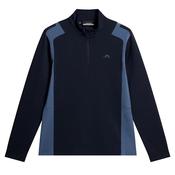 J.Lindeberg Gents Lukas 1/4 Zip Mid Layer Small Vintage Indigo O319