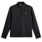 J.Lindeberg Gents Clide 1/4 Zip Mid Layer Small Black 9999