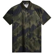 J.Lindeberg Gents Tour Tech Print Polo Small Warp Forest M538