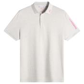 J.Lindeberg Gents Tour Tech Pique Polo Medium Light Grey - Melange U199 image