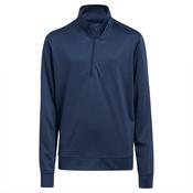 adidas Boys 1/4 Zip Hthr Pull-Over 7/8 Youths Crew Navy image