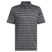 adidas Gents 2 Colour Stripe Polo Small Black - Grey 4 image