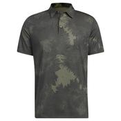 adidas Gents Flower Mesh Polo Small Olive - Strata - Black image
