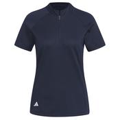 adidas Ladies Texture Polo Small Collegiate Navy