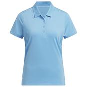 adidas Ladies Ult365 Solid S/S Polo Small Semi Blue Burst
