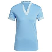 adidas Ladies Ult365 Prnt Polo Small Semi Blue Burst image