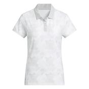 adidas Ladies Ult Prnt SS Polo XSmall Wonder Silver image
