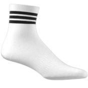 adidas Ladies Half Crew 3 Stripes Socks 3.5 - 12 White