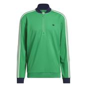 adidas Gents Originals 3 Strp 1/4 Zip Small Green/Night Indigo image