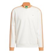 adidas Gents Originals 3 Strp 1/4 Zip Small Chalk White/Dusky Orange image
