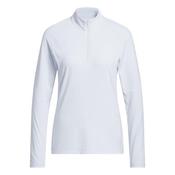 adidas Ladies Ult 365 Solid 1/4 Zip Mock Neck T Small Crystal Sky image