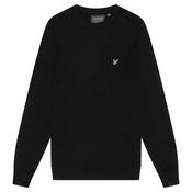 Lyle &amp; Scott Gents Polyblend Crewneck Pullover Small Jet Black Z865 image