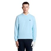 Lyle &amp; Scott Gents Polyblend Crewneck Pullover Small Sea Breeze Blue Y408 image