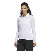 adidas Ladies Solid LS Polo Small White image