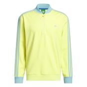 adidas Gents Originals 3 Strp 1/4  Zip Sweatshi Small Pure Lemon image