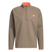 adidas  Gents Ult  365 Wind 1/4 Zip LS Small Khaki Six/Solar Turbo