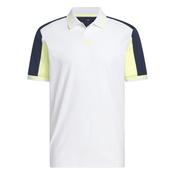 adidas Gents Beyond The Course Twist Polo SS Small White/Frozen Lemon image