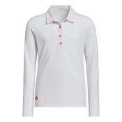 adidas Girls Climacool LS Polo 9-10Y White image