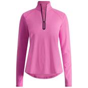 Zero Restriction Ladies Lea Zip Mock Top Small Pink Pop image
