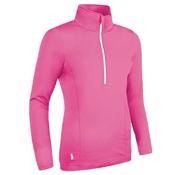 Glenmuir Ladies Carina Zip Neck Mid Layer Small Hot Pink image