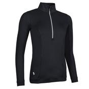 Glenmuir Ladies Carina Zip Neck Mid Layer Small Black image