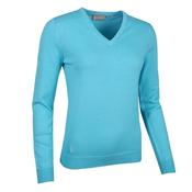 Glenmuir Ladies Darcy V Neck  Sweater Small Aqua image