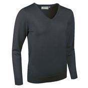 Glenmuir Ladies Maya V-Neck Merino  Sweater Small Charcoal image