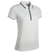 Glenmuir Ladies Stella Mesh Panel Polo Large White - Navy image