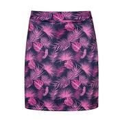 Glenmuir Ladies Emeli L/W Stretch Skort 10 Navy -Hot Pink -Tropical Print