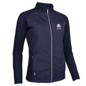 Glenmuir Ladies Iris F/Z Lined Padded Jkt RC Small Navy Diamond Print/Silver image