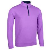 Glenmuir Gents Wick Zip Neck Midlayer XLarge Amethyst - Marl - Navy image
