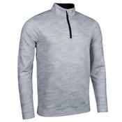Glenmuir Gents Wick Zip Neck Midlayer Large Light Grey - Camo Black