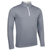 Glenmuir Gents Wick Zip Neck Midlayer 2XLarge Light - Grey Marl - White image