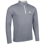 Glenmuir Gents Wick Zip Neck Midlayer RC Small Light Grey Marl - White image