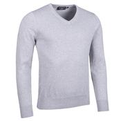 Glenmuir Gents Eden V Neck Sweater Large Light Grey - Marl