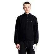 Lyle &amp; Scott Gents 1/4 Zip Midlayer Small Jet Black Z865