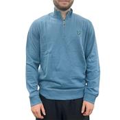 Lyle &amp; Scott Gents 1/4 Zip Midlayer Small Ocean Sky X861