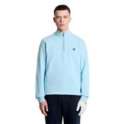 Lyle &amp; Scott Gents 1/4 Zip Midlayer Small Sea Breeze Blue Y408 image