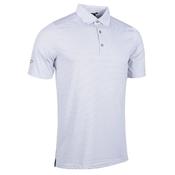 Glenmuir Gents Torrance Stripe Polo XLarge White - Light Grey - Marl