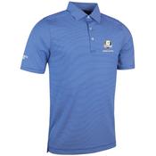 Glenmuir Gents Torrance Stripe Polo RC XLarge Ascot Blue - White image