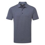 Glenmuir Gents Muirhead Pencil Strpd Polo Large Navy - White image