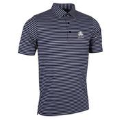 Glenmuir Gents Muirhead Pencil Strpd Polo RC Small Navy - White image