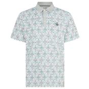 Original Penguin Gents All Over Lattice Cocktail Polo Small Bright White 118