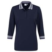 Ping Ladies Lindsey 3/4 Sleeve Polo 10 Navy - White image