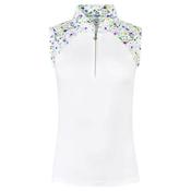 Pure Golf Ladies Freda Sleeveless Polo Medium Ethereal Bouquet