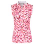 Pure Golf Ladies Felicity Sleeveless Polo Medium Petal Polka image